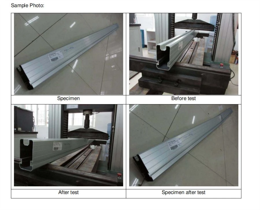 HPX-105ZL SGS Test report of adjustable solar mounting system