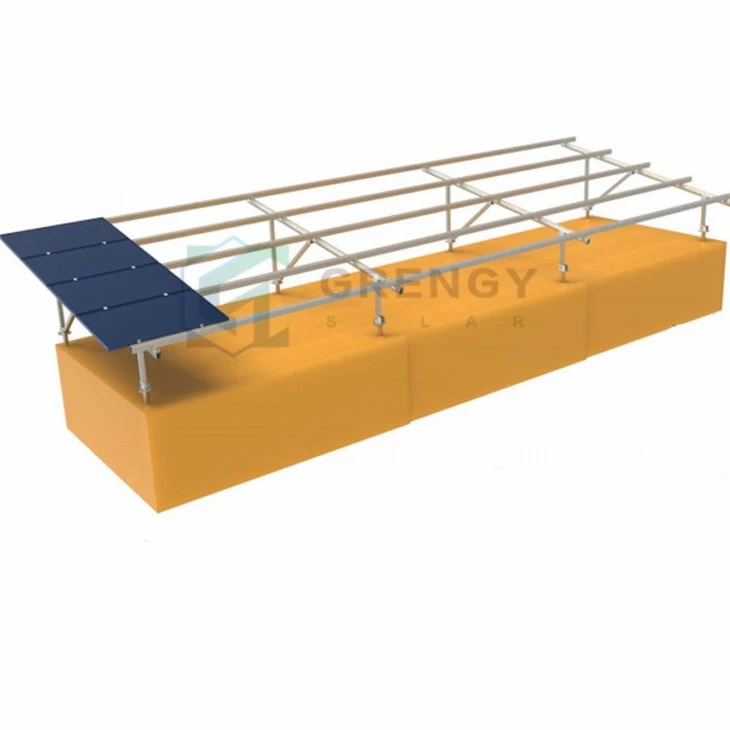 Structură de montare la sol cu ​​două coloane solare