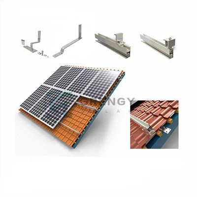 Cârlig de acoperiș cu țiglă solară pentru montare laterală
