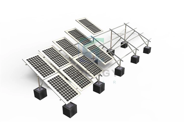 Structura de montare solară pentru baza de beton plat pe acoperiș