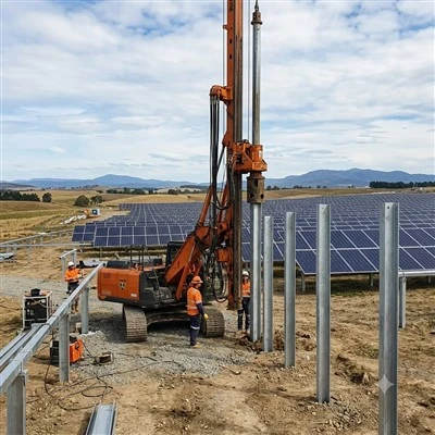 Grămadă condusă de montare solară la sol