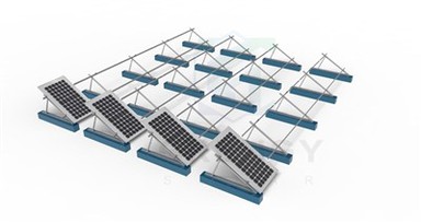Sistem de montare pe acoperiș plat pentru panouri solare