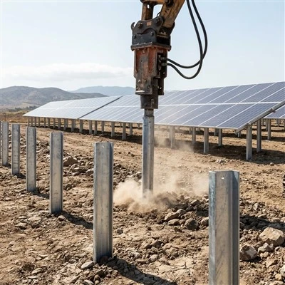 Piloți de zgomot din oțel solar de utilitate